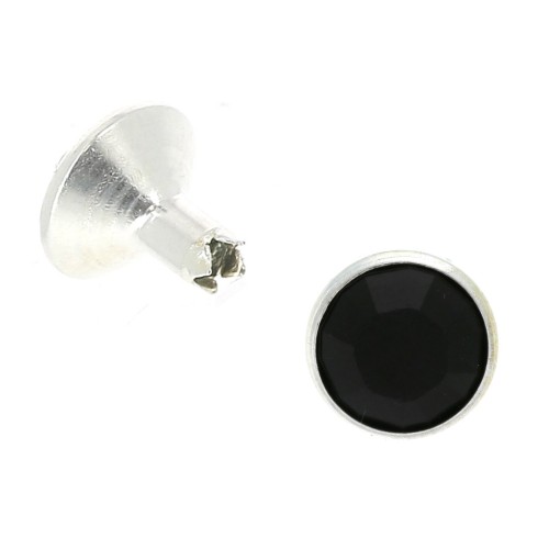 Remache PureCrystal 53005 8 mm Jet/Plateado x1