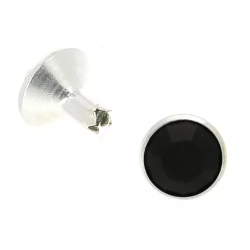 Remache PureCrystal 53005 8 mm Jet/Plateado x1