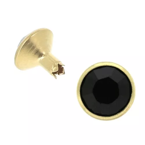 Remache PureCrystal 53005 8 mm Jet/Dorado x1