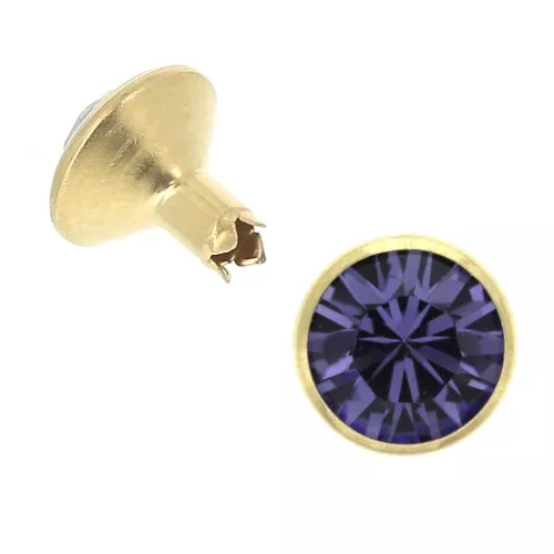 Remache PureCrystal 53005 8 mm Tanzanite/Dorado x1