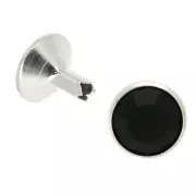 Remache PureCrystal 53006 9 mm Jet/Plateado x1