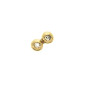 Cuenta pasante doble 6 mm con 2 agujeros de 0.6 mm de Gold Filled x1|raw }}
