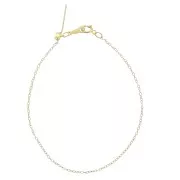 Pulsera ajustable malla Forçat 1.1 mm de Gold Filled x19 cm