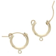Pendientes de aro de 13 mm con anilla abierta - Hilo de 2,3 mm - Gold filled x2|raw }}