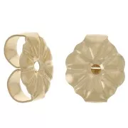 Ganchos pendientes de disco 6 mm para cabujón - Oro laminado x2