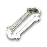 Engaste PureCrystal 4161 ovalado 21x7 mm plateado