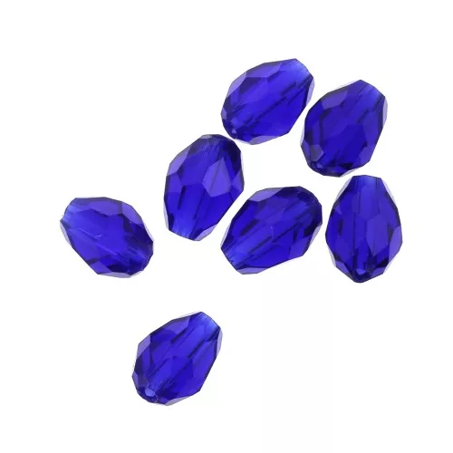 Cuentas gotas de vidrio facetado 6x8 mm - Dark Sapphire x20