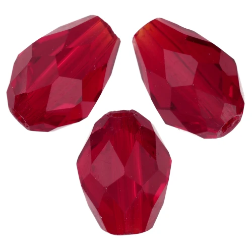 Cuentas gotas de vidrio facetado 6x8 mm - Siam x20