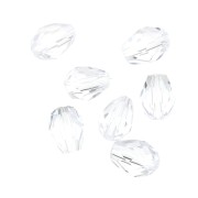 Cuentas de cristal facetado en forma de pera, 6 x 7,5 mm - Crystal x20