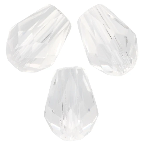 Cuentas de cristal facetado en forma de pera, 6 x 7,5 mm - Crystal x20
