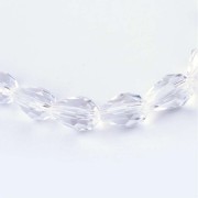 Cuentas de cristal facetado en forma de pera, 6 x 7,5 mm - Crystal x20