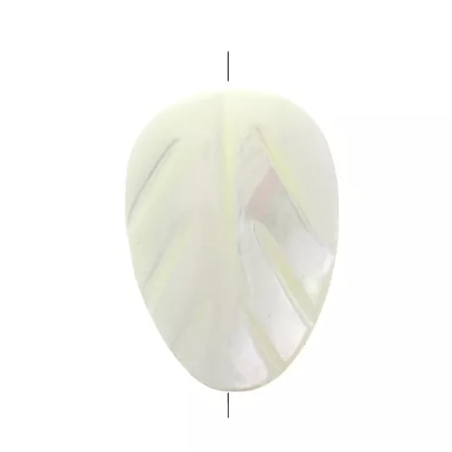 Cuenta Nácar - Hoja - 14x10 mm para hacer joyería de fantasía x10