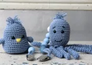 Cuentas de silicona 15 mm para chupete - Multi Azul / Blanco x7