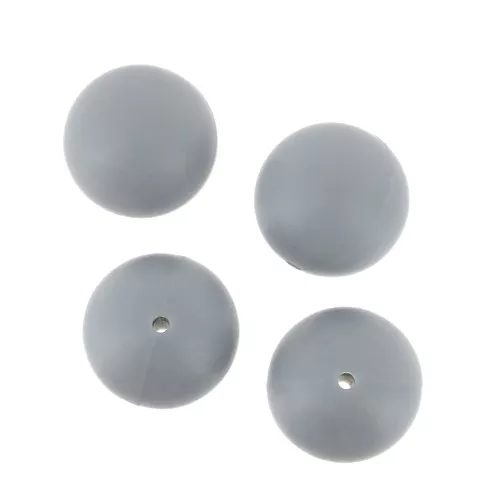 Cuentas de silicona 18 mm para chupete - Gris x4