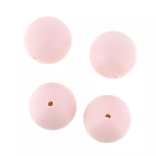 Cuentas de silicona 18 mm para chupete - Rosa Layette x4