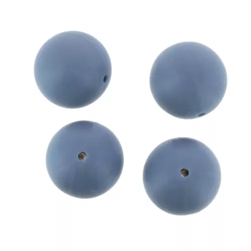 Cuentas de silicona 18 mm para chupete - Azul Jean x4