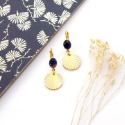 Dije redondo grabado efecto arrugado 16 mm - Dorado con oro fino x1