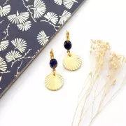 Dije redondo grabado efecto arrugado 16 mm - Dorado con oro fino x1