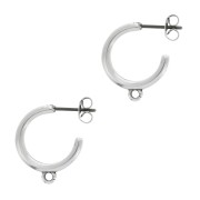 Pendidentes de Aros 1 anilla a decorar de zamac 19 mm - plateado envej.i x2|raw }}