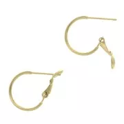 Pendidentes de Aros 1 anilla a decorar 16x1.3 mm - Dorado con oro fino x2