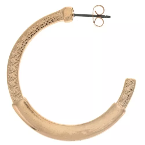 Pendientes Aros de fantasía étnico de zamac a decorar 39 mm - Dorado Rosa x2