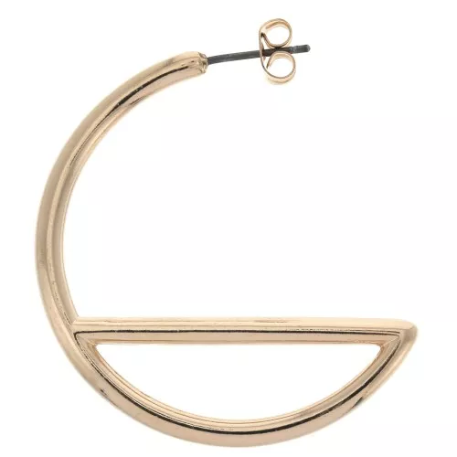 Pendientes Aros design geométrico de zamac a decorar 40 mm - Dorado Rosa x2