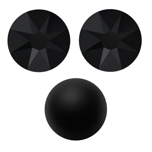Strass para pegar PureCrystal 6 mm Jet x10