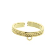 Anillo ajustable 1 anilla - estampado etnico - Dorado con oro fino x1|raw }}