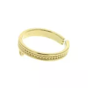 Anillo ajustable 1 anilla - estampado etnico - Dorado con oro fino x1