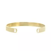Pulsera jonc de latón 2 agujeros 6x150 mm - Dorado con oro fino x1