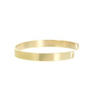 Pulsera jonc de latón 2 agujeros 6x150 mm - Dorado con oro fino x1