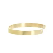 Pulsera jonc de latón 2 agujeros 6x150 mm - Dorado con oro fino x1