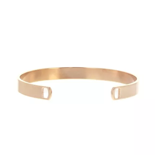 Pulsera jonc de latón 2 agujeros 6x150 mm - Dorado Rosa x1