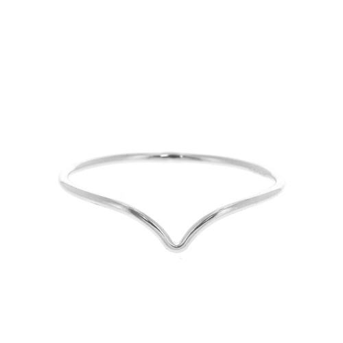 Anillo cheurón de Plata 925 Talla 54 x1