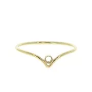 Anillo cheurón engaste para cabuchón 1088 2.2mm de Gold Filled Talla 49 x1