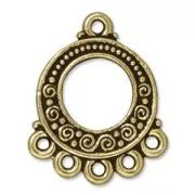 Separador redondo 5 vías 22 mm dorado envejecido x1