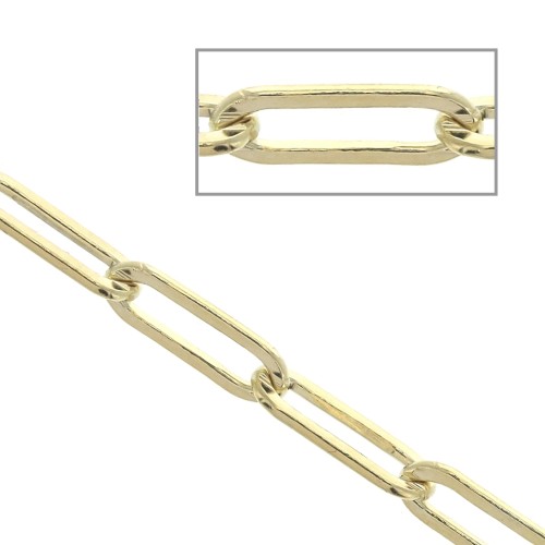 Cadena rectangular 3 mm Gold filled x20cm