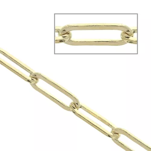 Cadena rectangular 3 mm Gold filled x20cm