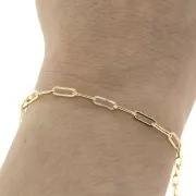 Cadena rectangular 3 mm Gold filled x20cm