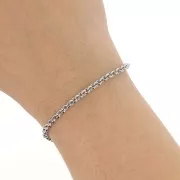 Cadena malla Jaseron 3.5 mm Rodiadox1m