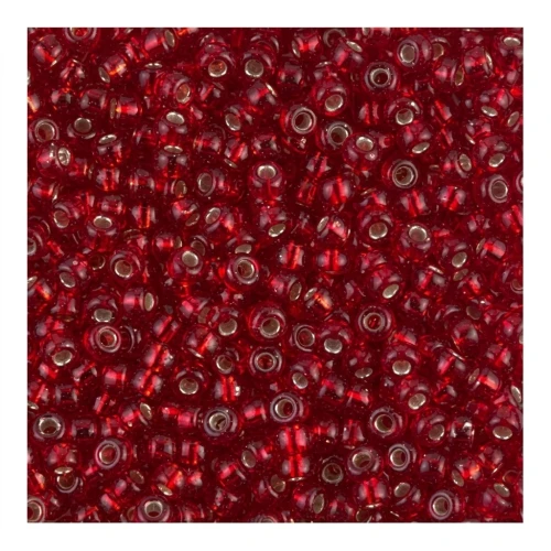 Rocalla Miyuki 8/0 011 - Silver Lined Ruby
