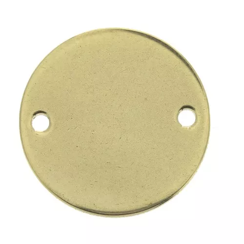 Entrepieza redondo 2 agujeros 20 mm de Acero inox Dorado x1