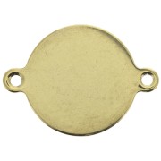 Entrepieza redonda 2 anillas 24.8x18 mm de Acero inox Dorado x1|raw }}