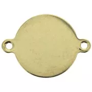 Entrepieza redonda 2 anillas 24.8x18 mm de Acero inox Dorado x1