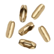 Tapas de cierre para cadena de malla redonda de 1,6 mm, acero inoxidable 304 Dorado x10