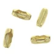 Terminales para cadena de bolas 1.5 mm Acero inox 304 Dorado x10