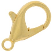 Cierre mosquetón de 15,5 mm - Dorado en oro fino x1