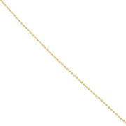 Cadena de eslabones redondos de 1,6 mm de acero inoxidable 316L dorado x 1 m