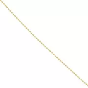 Cadena de eslabones redondos de 1,6 mm de acero inoxidable 316L dorado x 1 m