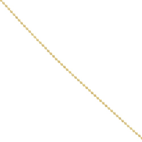 Cadena de eslabones redondos de 1,6 mm de acero inoxidable 316L dorado x 1 m